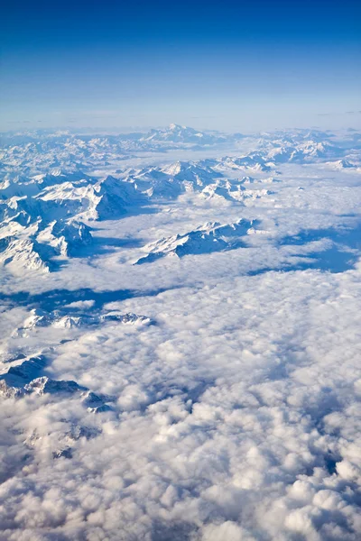 Aerial view on the Swiss alps — Stock Photo, Image