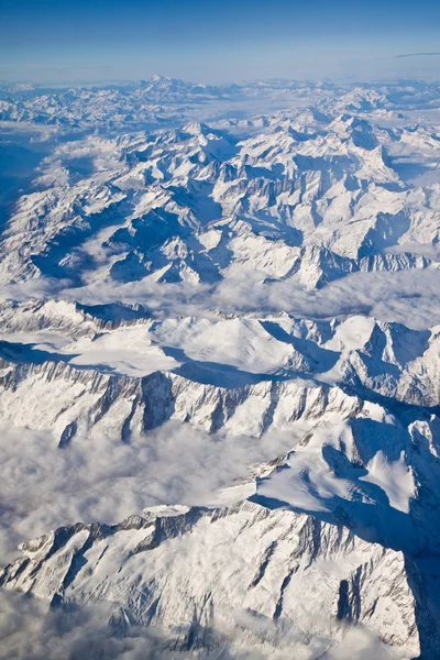 stock image Aerial view on the Swiss alps