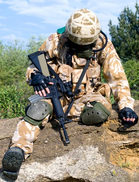 Gewonde soldaat — Stockfoto