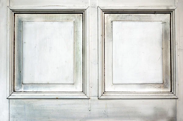 Velho detalhe da porta branca rústica — Fotografia de Stock