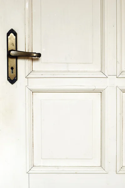 stock image Old rustic white door detail