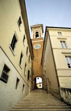 Stairs with bell tower