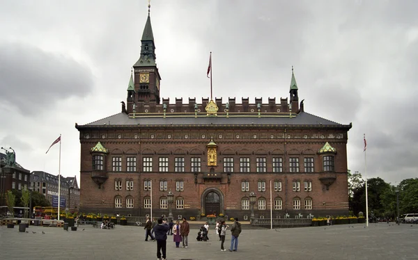 Kopenhagener Rathaus Stockbild