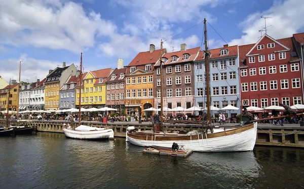 Πολύχρωμα σπίτια της Κοπεγχάγης Royalty Free Εικόνες Αρχείου