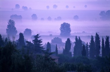 Dawn in Tuscany clipart
