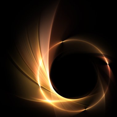 Black background with ring of fire clipart