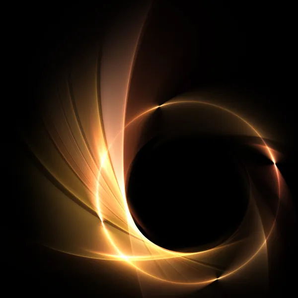 Черный фон с огненным кольцом — стоковое фото