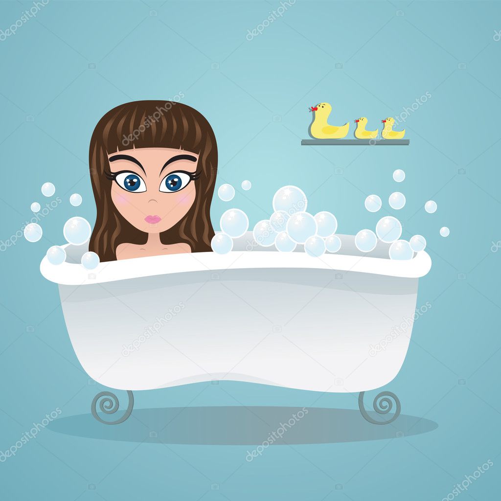 Girl in the bath