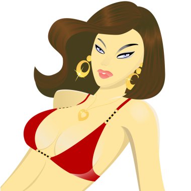 Bikini girl clipart