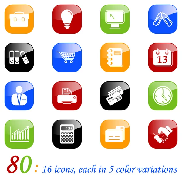 stock vector Business icons - color series