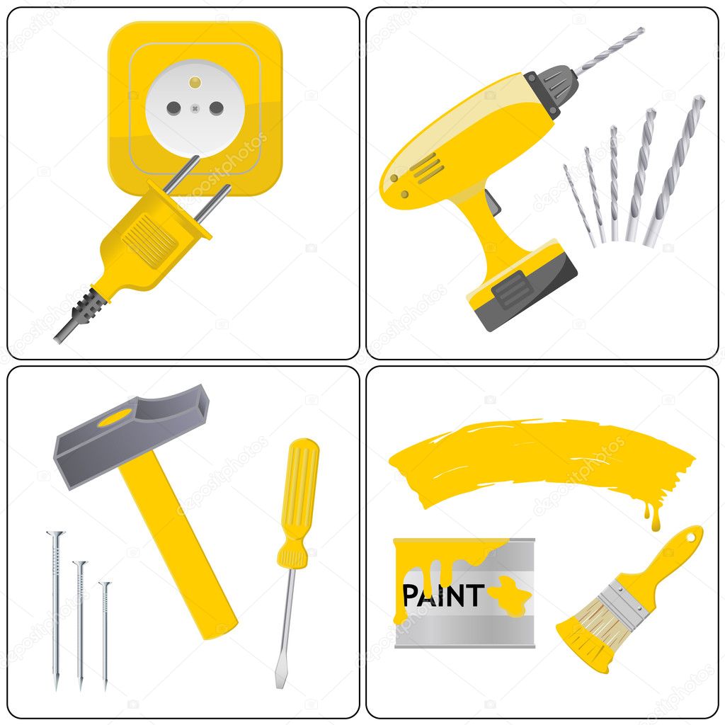 Household repair icons