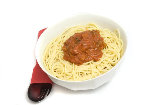 Jantar de espaguete — Fotografia de Stock