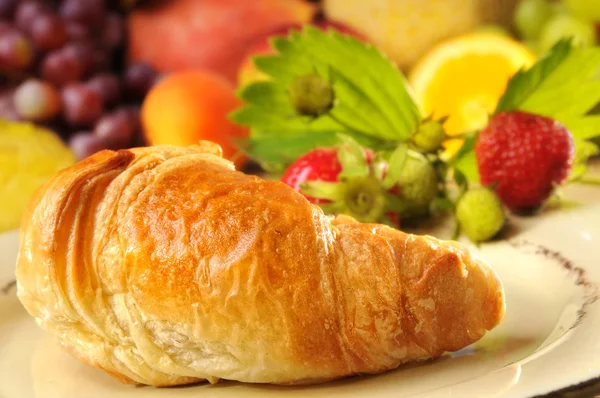 stock image Croissant and Fruits