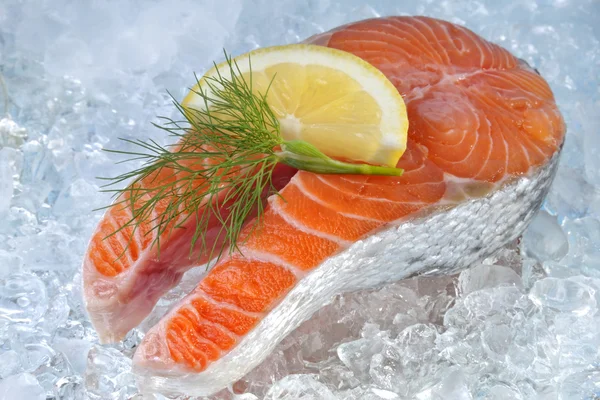 stock image Fresh salmon steak