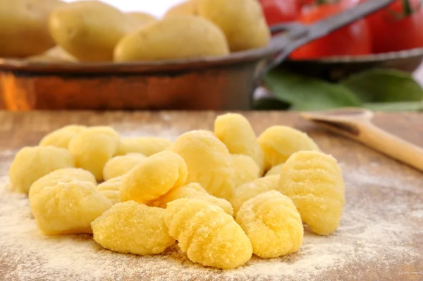 Gnocchi and potatoes — Stock Photo, Image