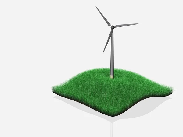 Turbina eólica - aislada - 3D Imagen de stock