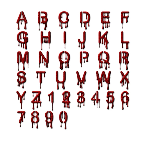 Alfabeto - Conjunto - Sangrado — Foto de Stock