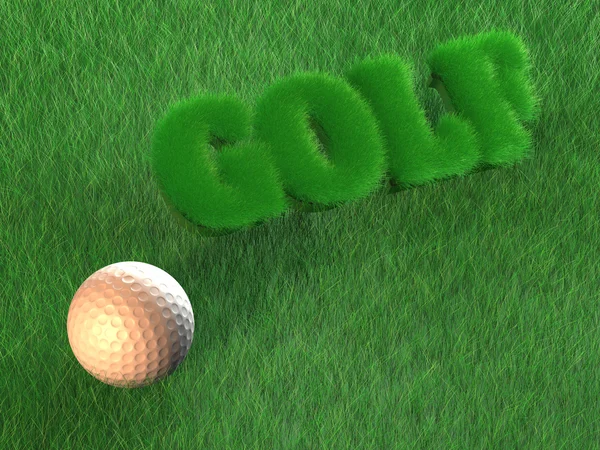 Гольф - м'яч для гольфу - тло 3D — стокове фото