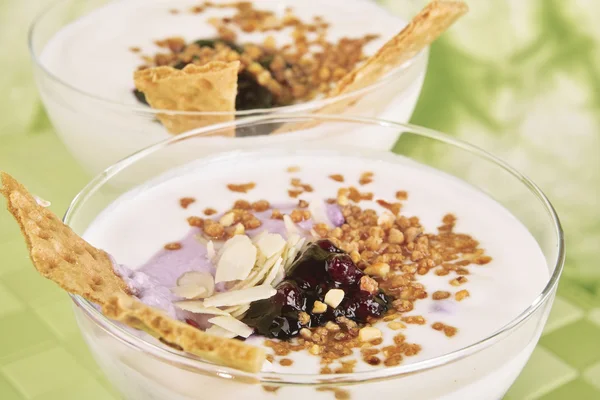 Yogurt-Quark-dessert — Stock Photo, Image