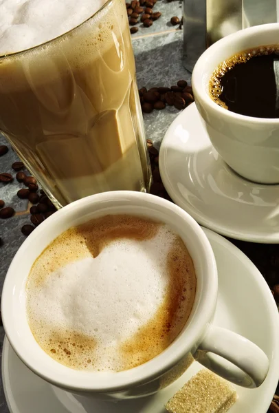 3 kahve çeşitleri — Stok fotoğraf