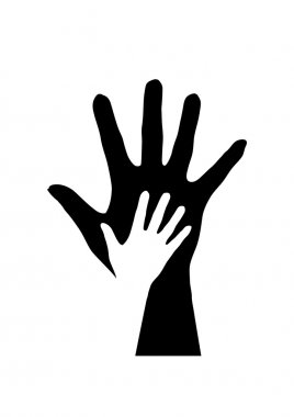 Hands silhouette. clipart