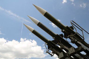 Three missiles clipart