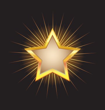 Gold star form frame clipart