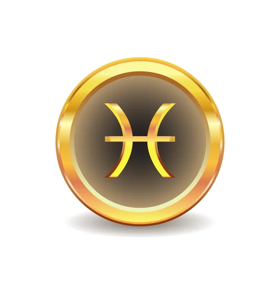 Gold button — Stock Vector