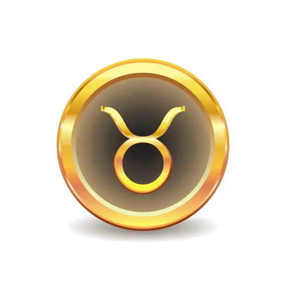 Gouden knop — Stockvector