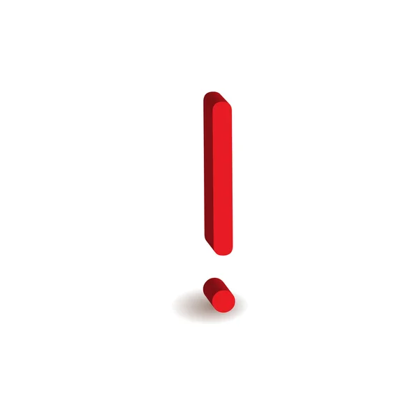 Signe d'exclamation rouge — Image vectorielle
