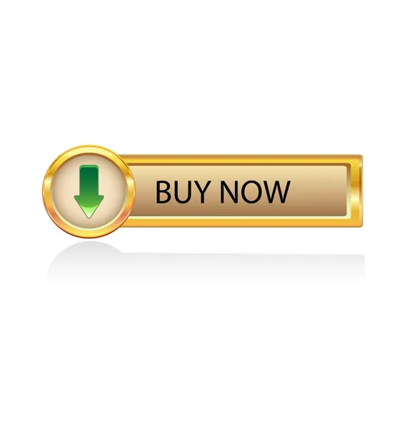 Botón dorado — Vector de stock