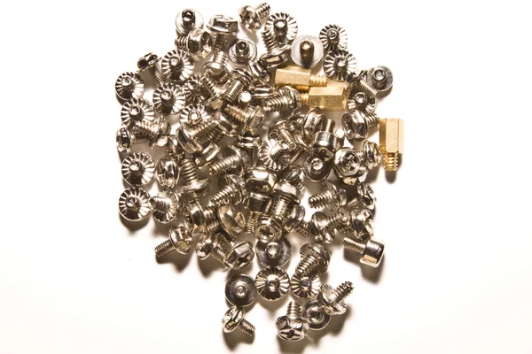 stock image The metal computer screws