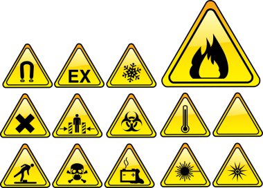 Real hazards safety sign - part 1/4 clipart