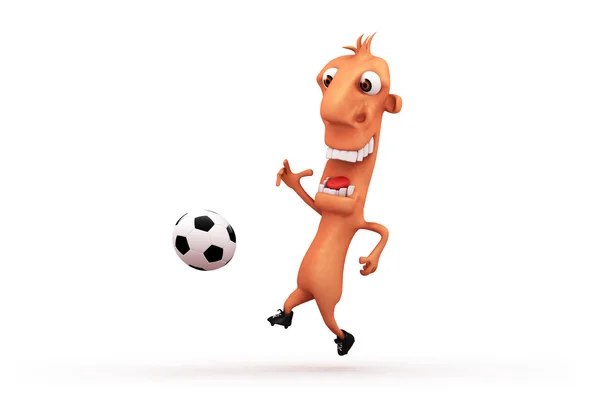 Cartoon fotbollsspelare. — Stockfoto