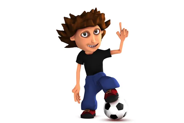 Jogador de futebol dos desenhos animados . Fotografias De Stock Royalty-Free
