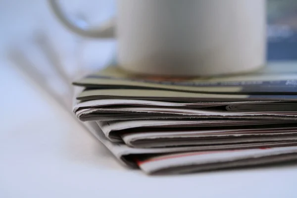 Newspaper stack — Stock Photo, Image