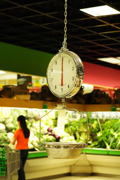 Élelmiszerbolt kilogramm skála — Stock Fotó