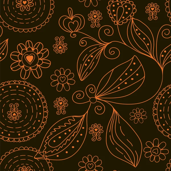 Graphisme motif floral sans couture — Image vectorielle