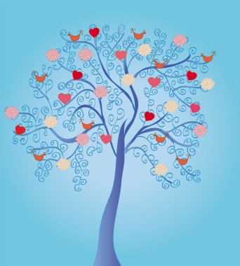 Love tree clipart