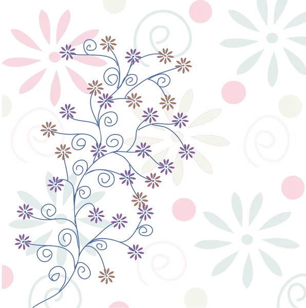 柔らかい色の花の背景 — ストックベクタ
