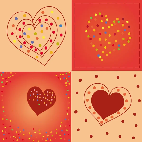 Hearts backgrounds — Stock Vector