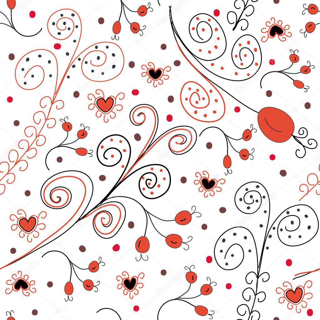 Seamless pattern with hips