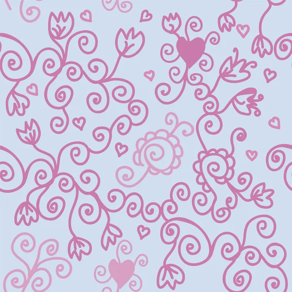 Naadloze swirl paarse patroon — Stockvector