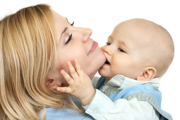 Gelukkige familie - moeder en baby — Stockfoto