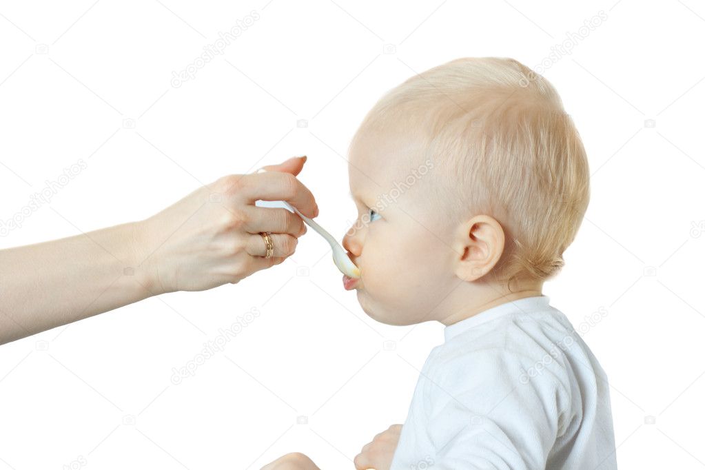 Little boy eating