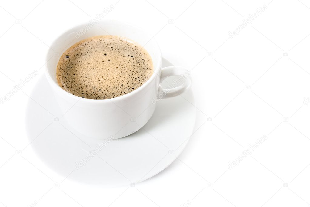 Cup of coffee isolated