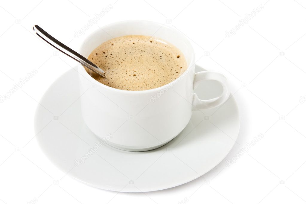 Cup of coffee isolated