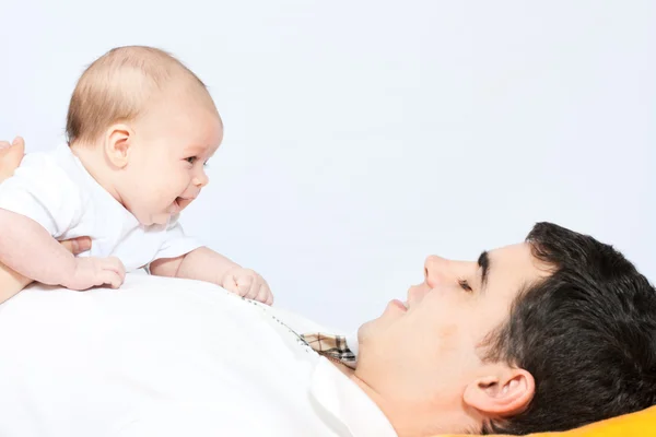 Família feliz - pai e bebê — Fotografia de Stock