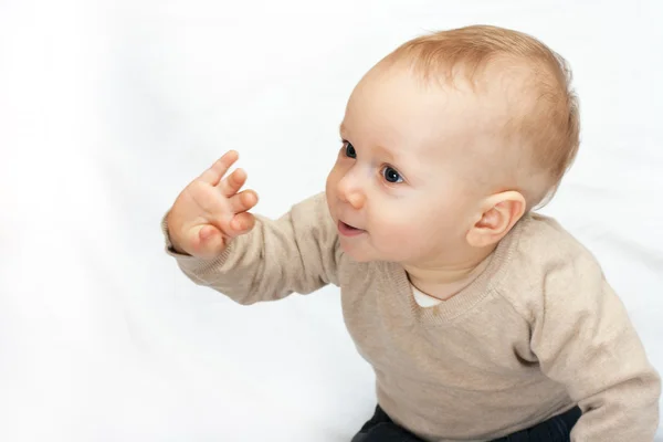 白色的婴儿肖像 — 图库照片