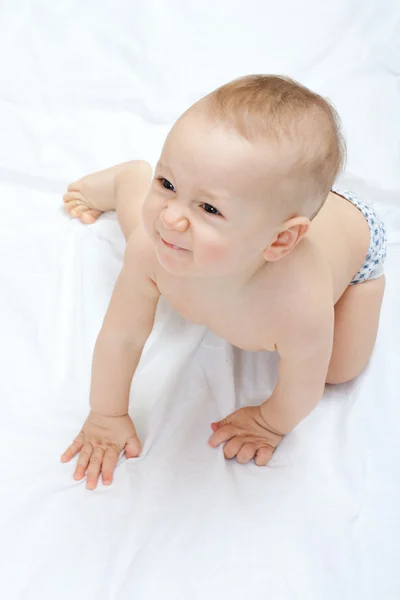 Portrait de bébé sur blanc — Photo